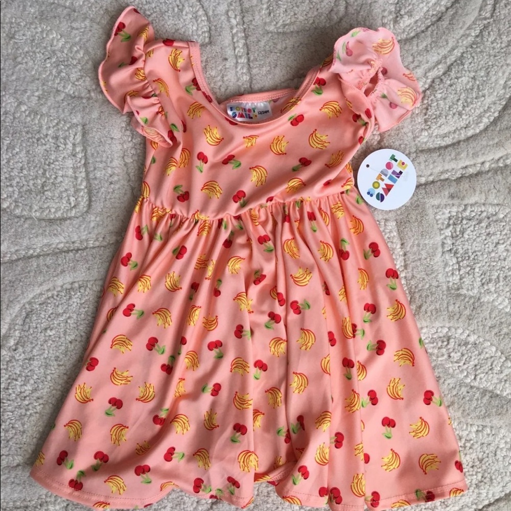 Dot Dot Smile Banana & Cherry Empire Dress